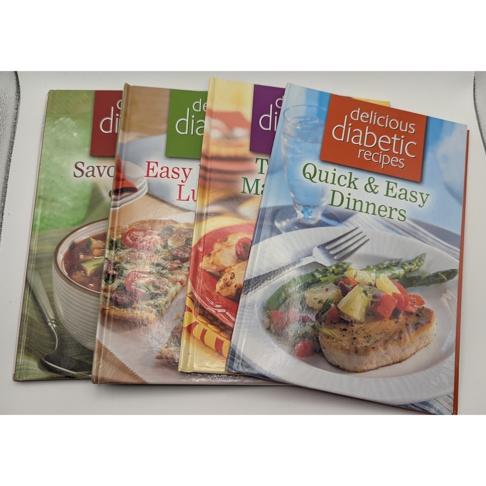 Delicious‎ Diabetic Recipes 4 Book Set Publications International Ltd Hardcover